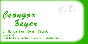 csongor beyer business card